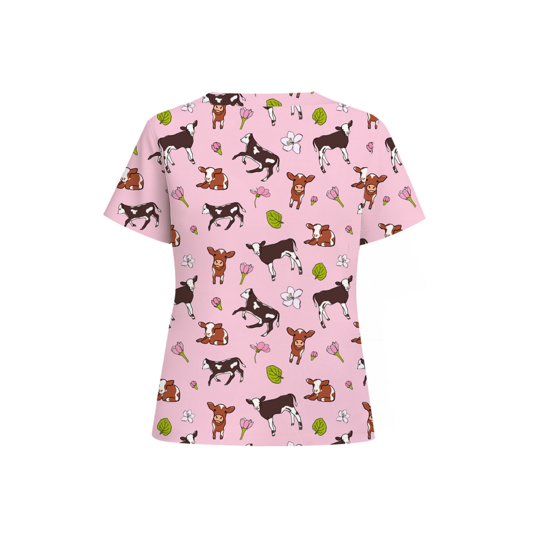Moo - d Stabiliser Scrub Top (Ships on January 11, 2026) - Happy Scrub In | Scrubs With Style