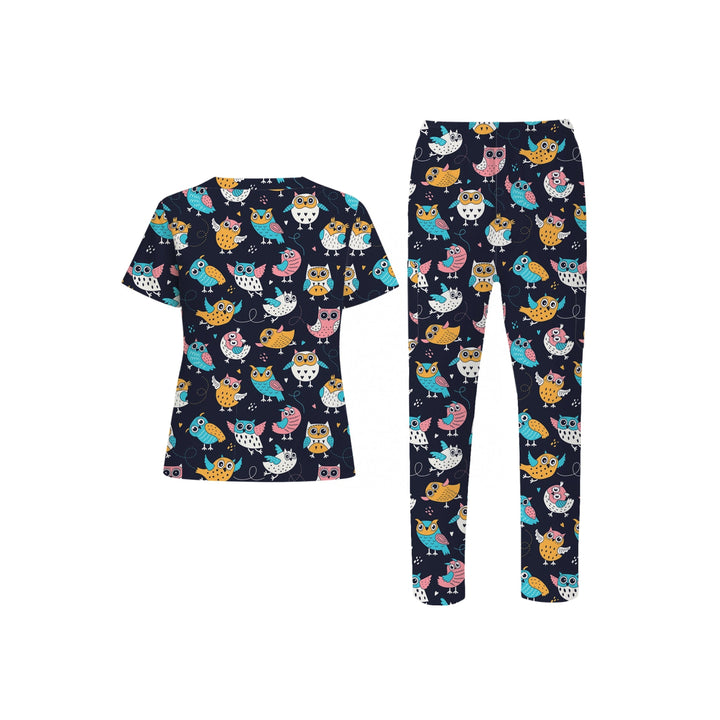 Night Shift Owl Scrub Set (Ships on February 16, 2026) - Happy Scrub In | Scrubs With Style