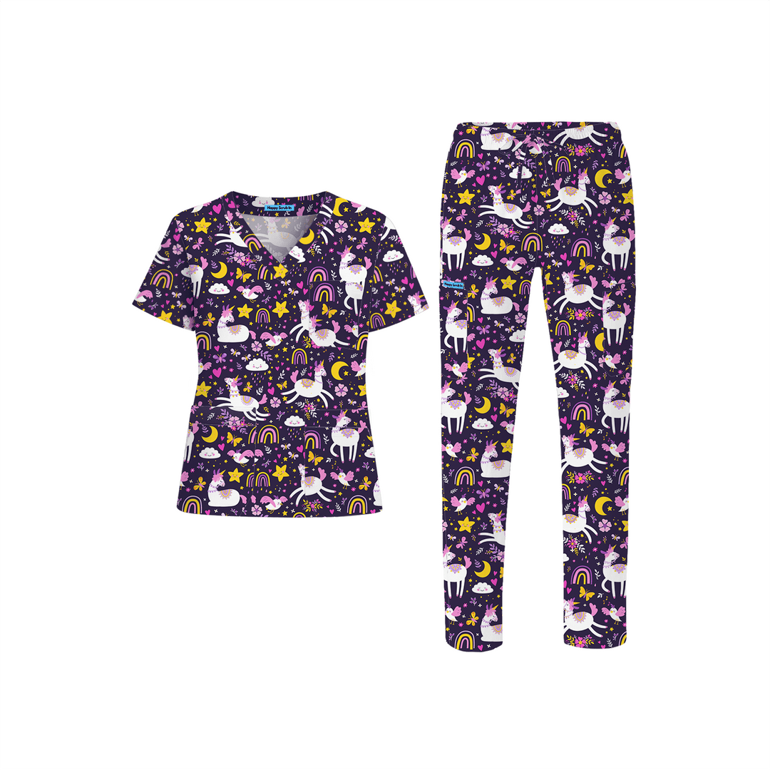 Night Shift Unicorns Scrub Set (Ships on February 16, 2026) - Happy Scrub In | Scrubs With Style