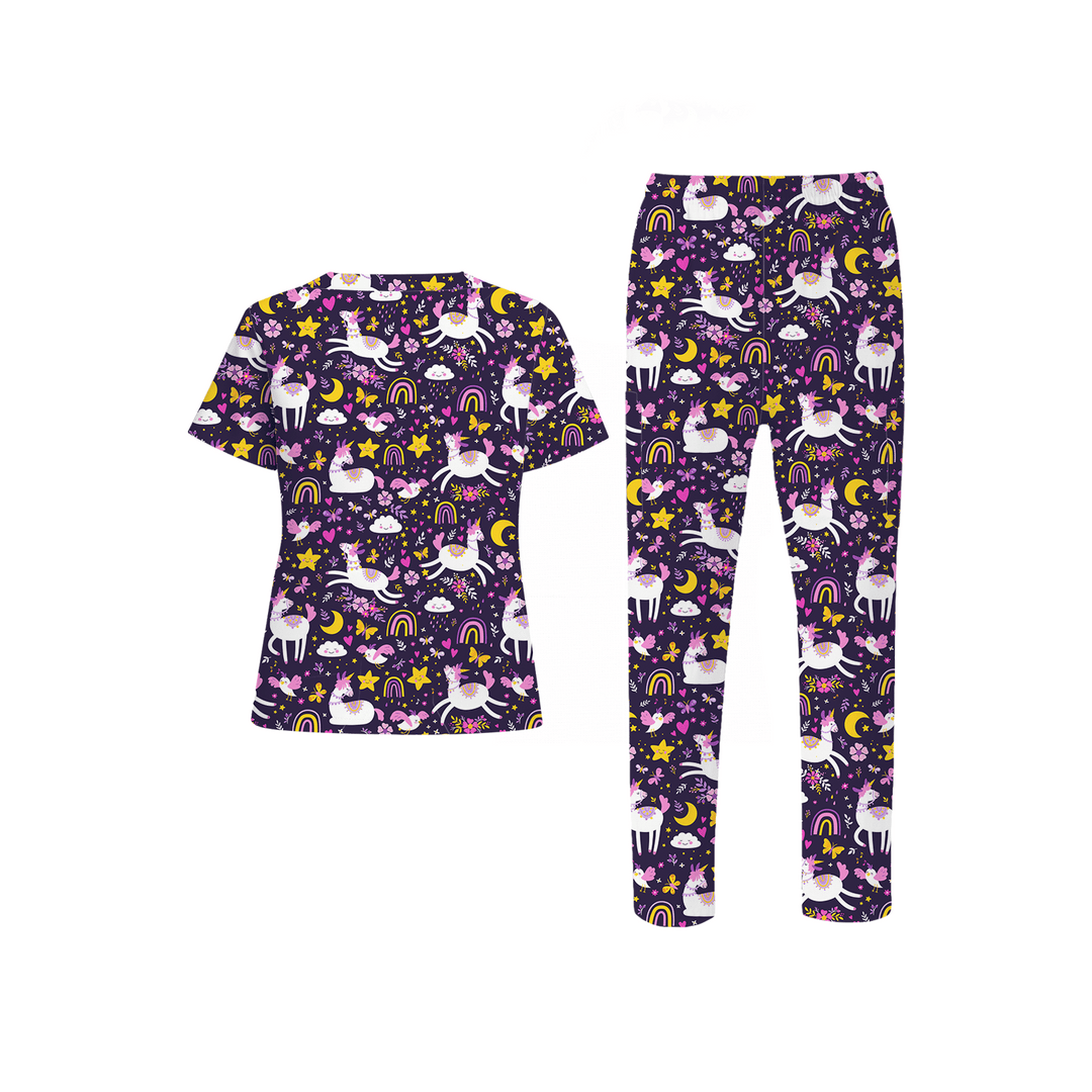 Night Shift Unicorns Scrub Set (Ships on February 16, 2026) - Happy Scrub In | Scrubs With Style