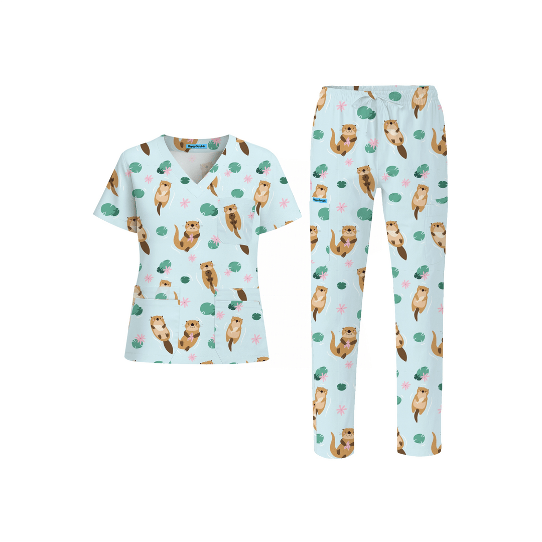 Otter Side Scrub Set (Ships on January 18, 2026) - Happy Scrub In | Scrubs With Style