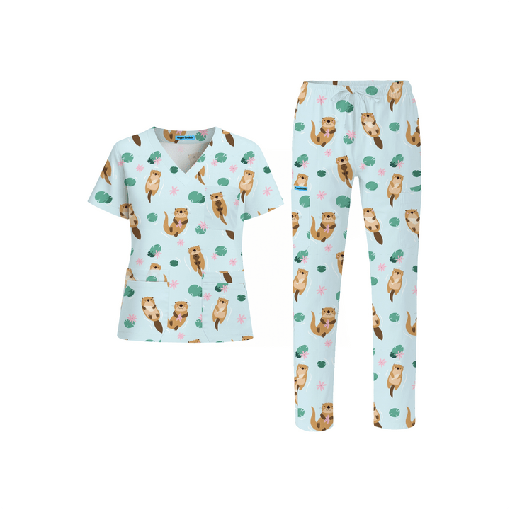 Otter Side Scrub Set (Ships on January 18, 2026) - Happy Scrub In | Scrubs With Style