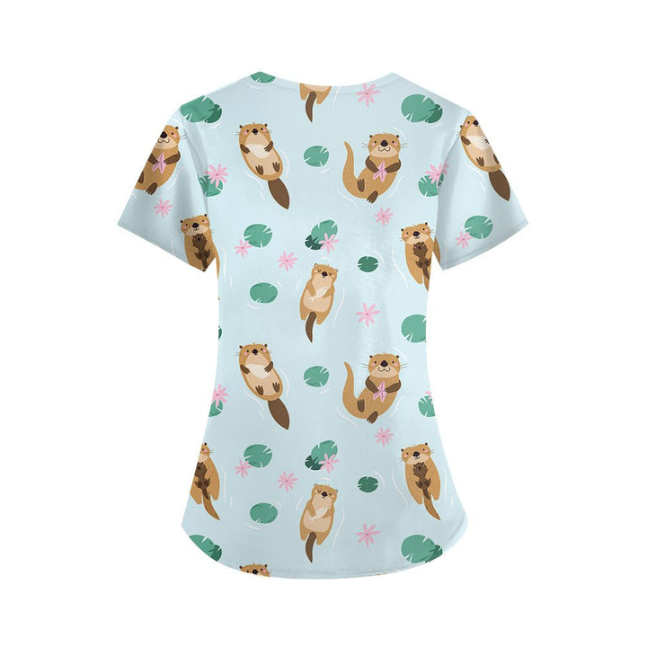 Otter Side Scrub Top - Happy Scrub In | Scrubs With Style