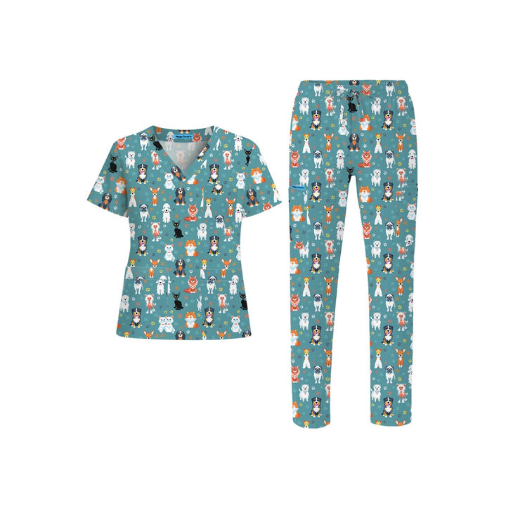 Paws & Whiskers Scrub Set (Ships on March 23, 2026) - Happy Scrub In | Scrubs With Style