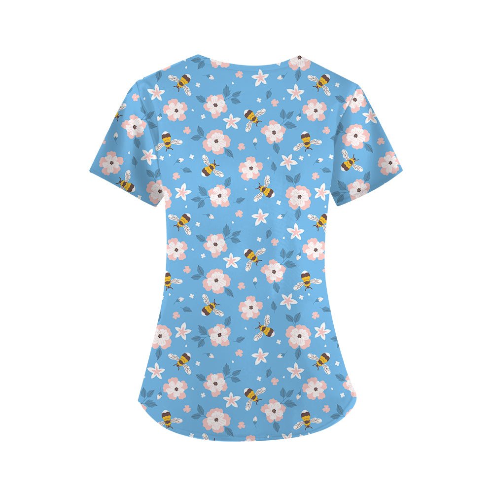 Please Bee Nice Scrub Top - Happy Scrub In | Scrubs With Style