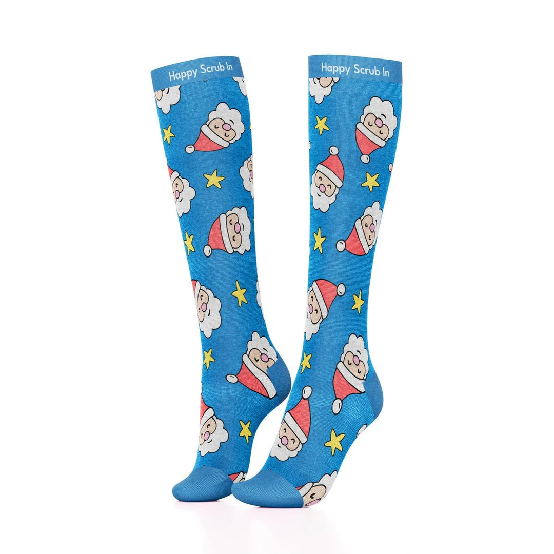 Santa Compression Socks - Happy Scrub In | Scrubs With Style