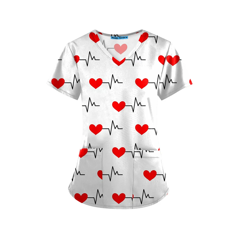 ECG Scrub Top