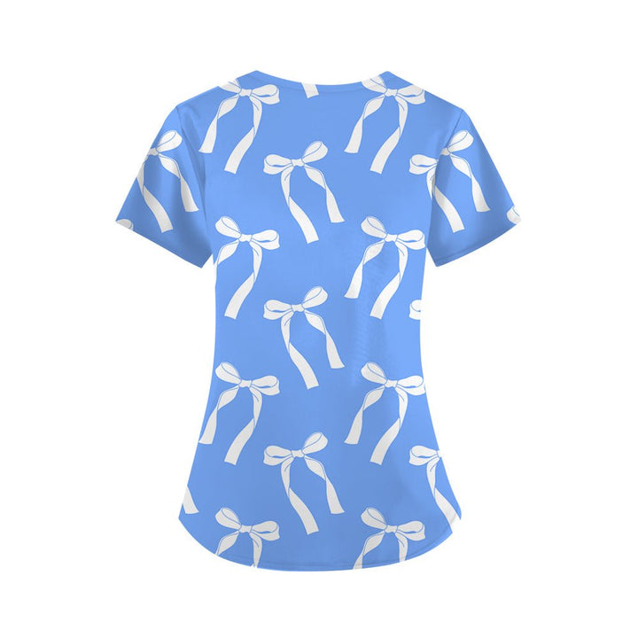 Tied Up At Work Scrub Top - Happy Scrub In | Scrubs With Style