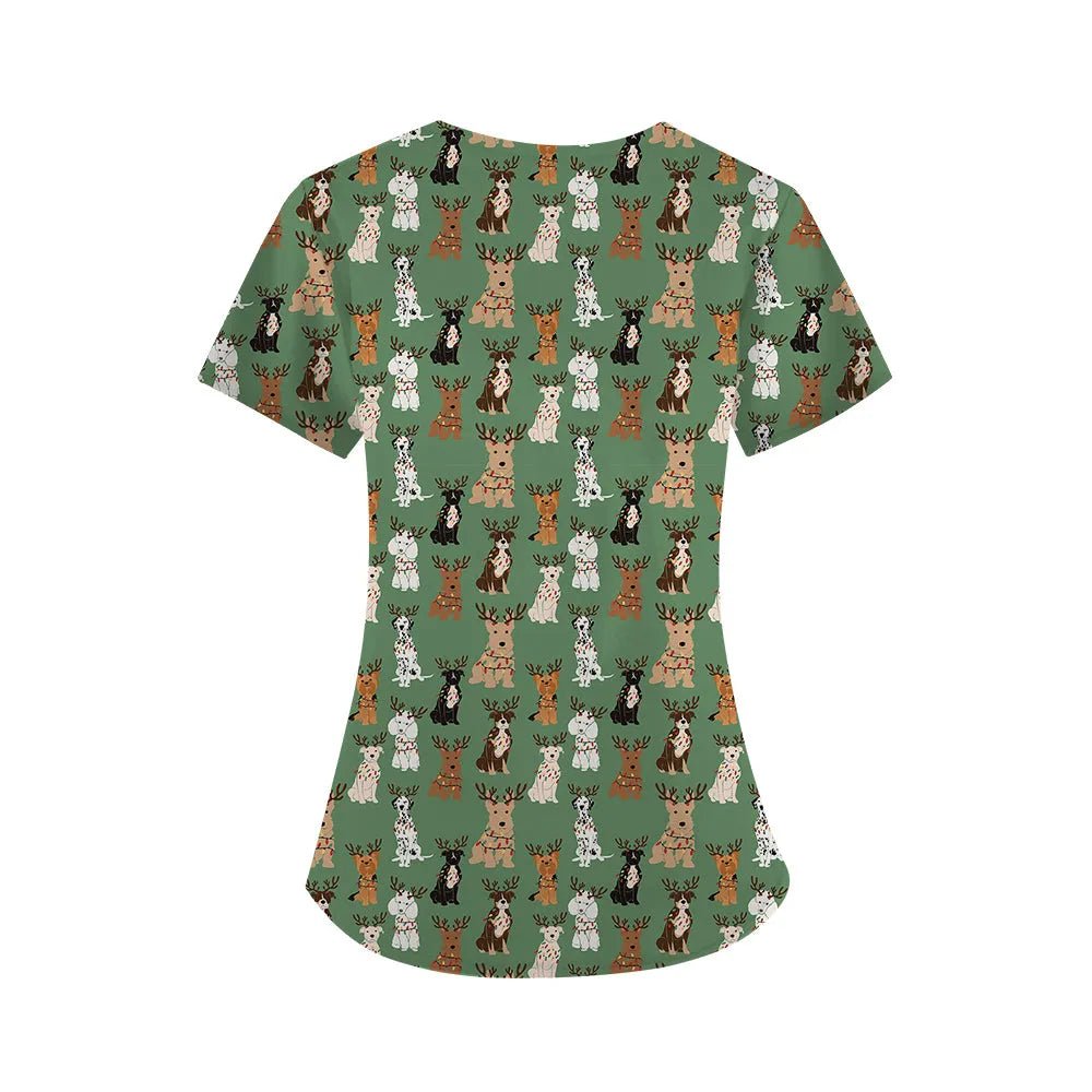 Winter Woofs Scrub Top - Happy Scrub In | Scrubs With Style