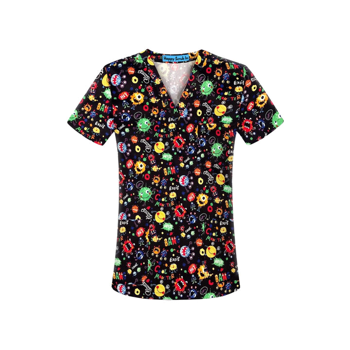 Virus of Happiness Scrub Top